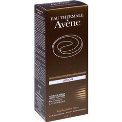 Eine braune Verpackung einer feuchtigkeitsspendenden Selbstbräuner-Lotion von Avène.