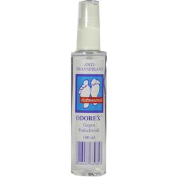 Sprayflasche mit einem Mittel gegen Fußschweiß.